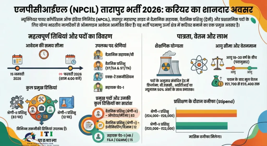 NPCIL Recruitment 2026 ITI Diploma Government Job