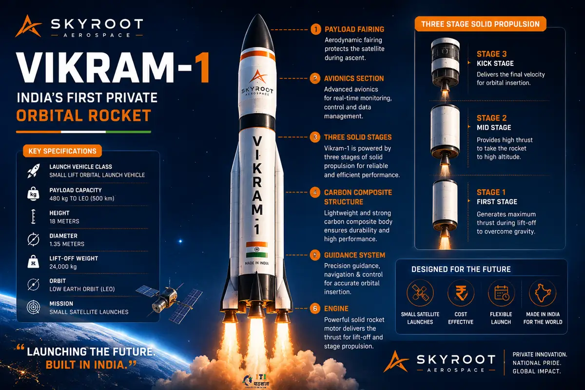 Vikram-1: भारत का पहला प्राइवेट Orbital Rocket | Skyroot Aerospace की पूरी कहानी 2 Major components of Skyroot Vikram-1 rocket